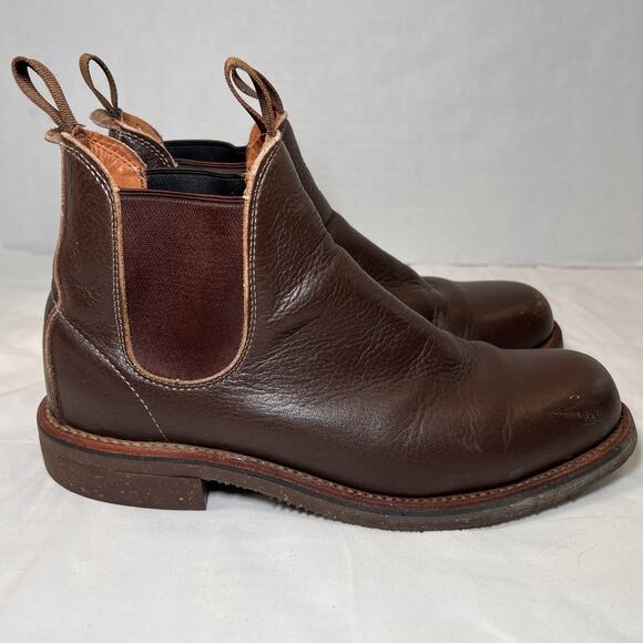 Chippewa Chelsea Boots Men’s Size 9D Brown Leather Vibrant Sole Cowboy Workwear - Picture 1 of 12